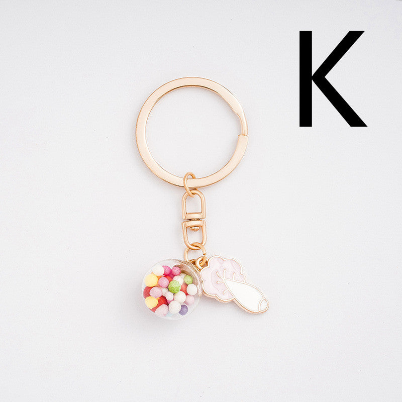 Llavero de Corazón de Niña de Dibujos Animados, Adorno Simple para Bolsa de Joyería