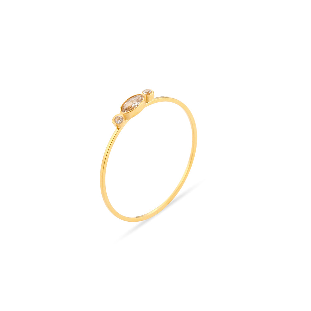 Zarter Süßigkeiten-Ring mit feinem Zirkon und Süßwasserperlen