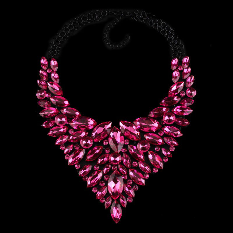 Legierung Strass Halskette Luxus Voll Diamant Pulloverkette