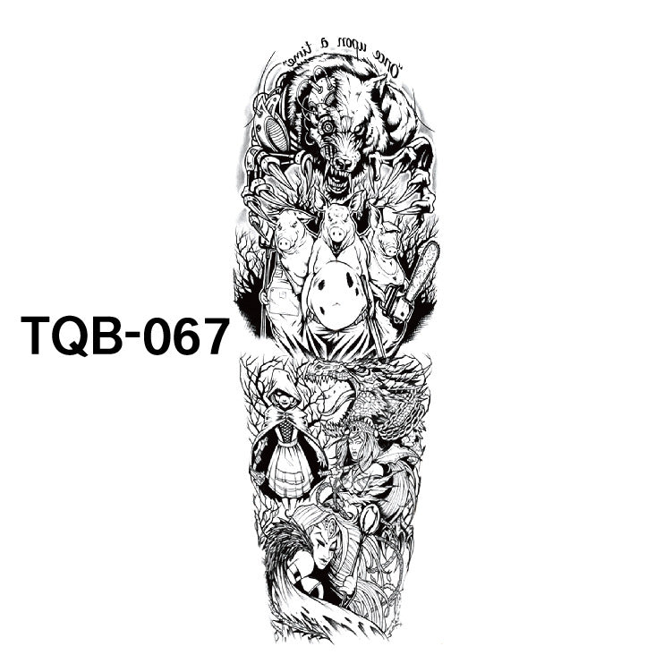 Pegatina de tatuaje impermeable de brazo completo
