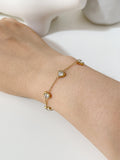 Nicht-Mainstream Frische und reine Gestaltung Liebendes Herz Zirkon Diamant Titan Stahl Armband