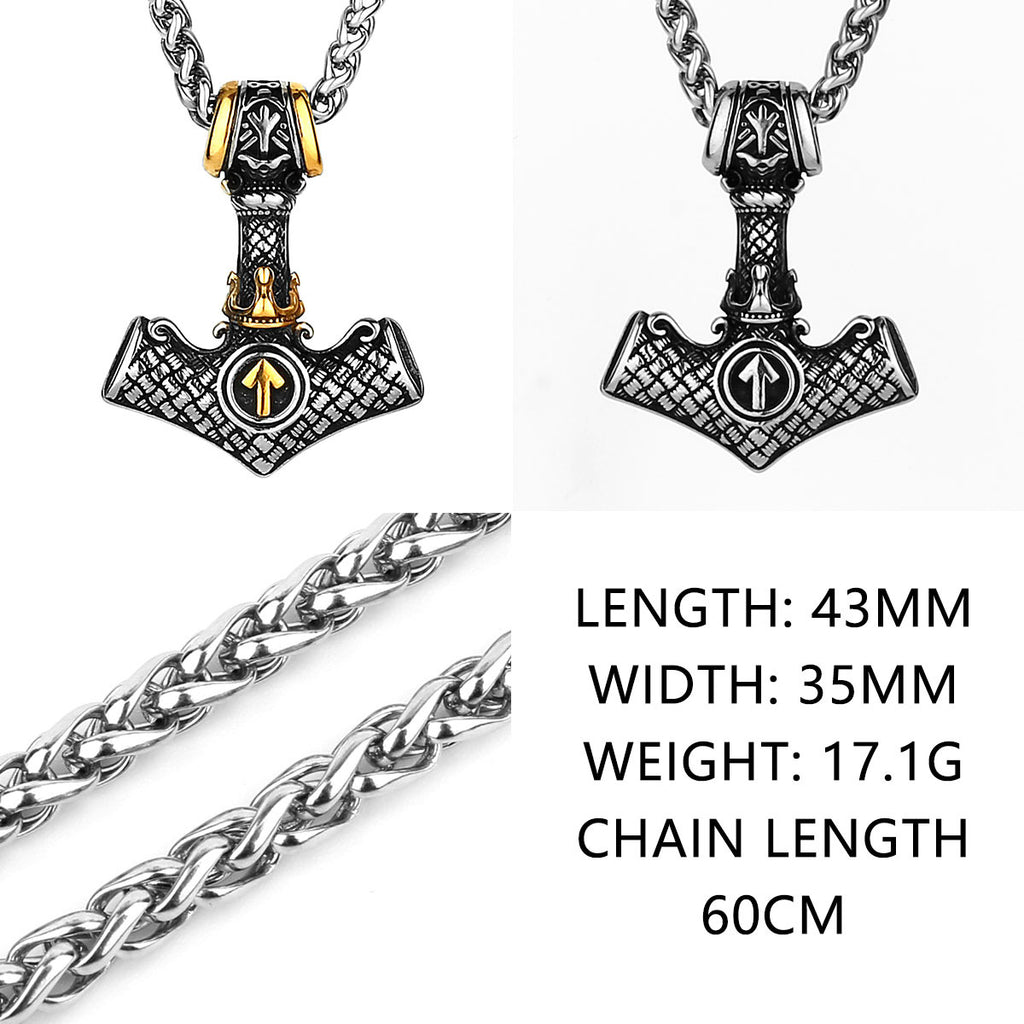 Wikinger Aoding Dreieck Rune Titan-Stahl-Anhänger