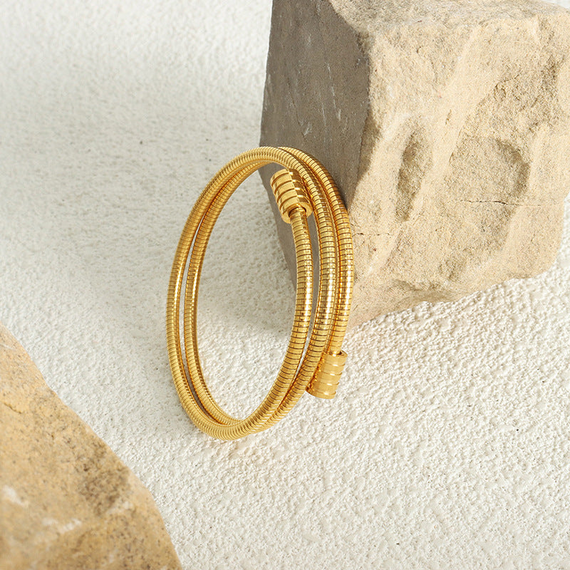 Niche Ins Simple Snake Bones Chain Multi-layer Twin