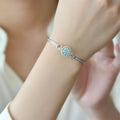 Green Diamond D-color Bracelet White Gold Plated Luxury