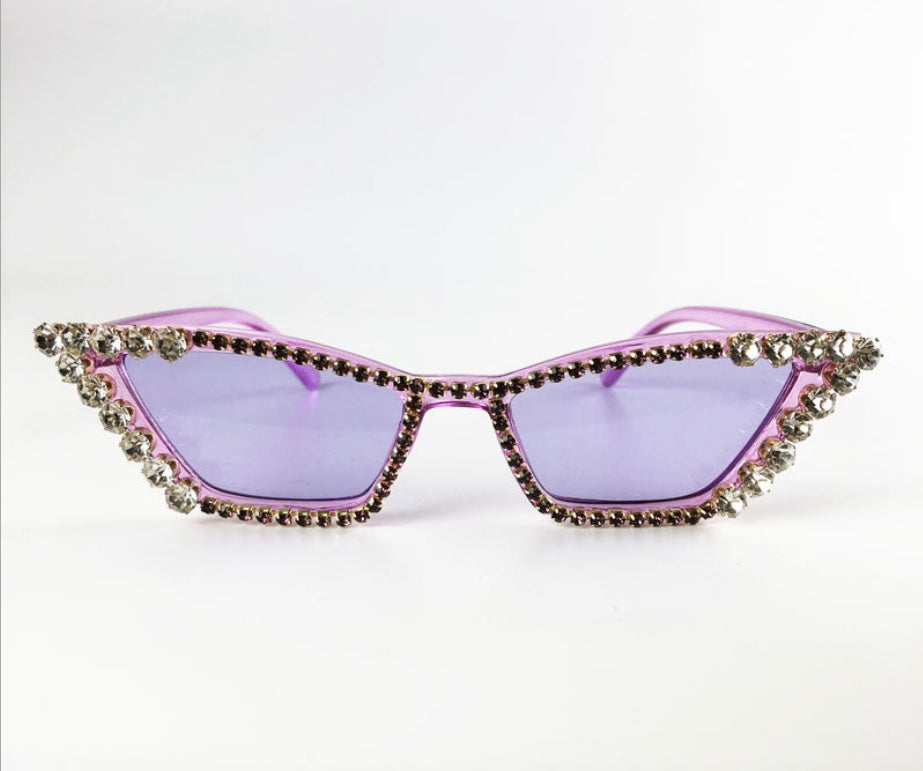 Gafas de sol con montura de diamante
