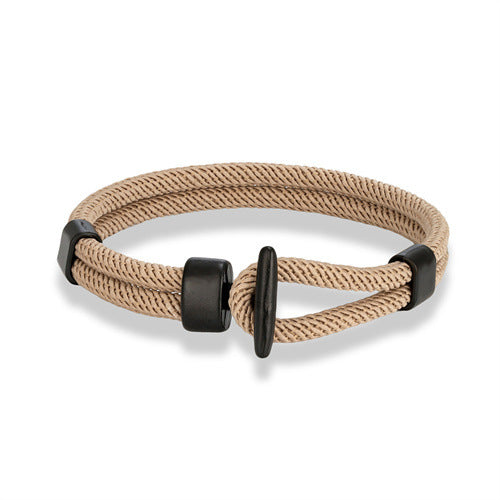 Pulsera informal de ancla negra para hombre