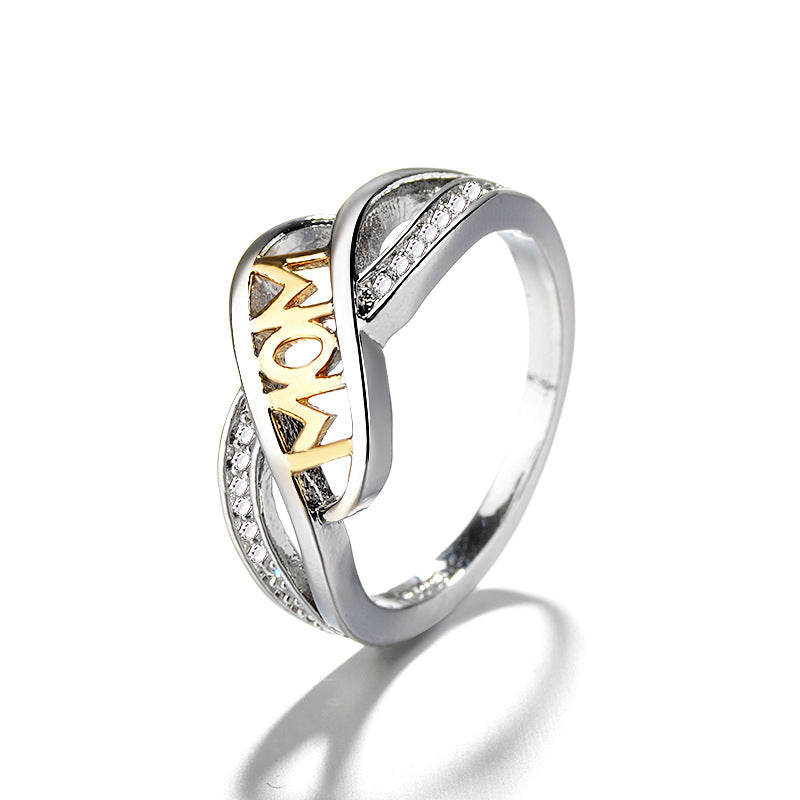 Platin 18K vergoldete Mama Damenringe