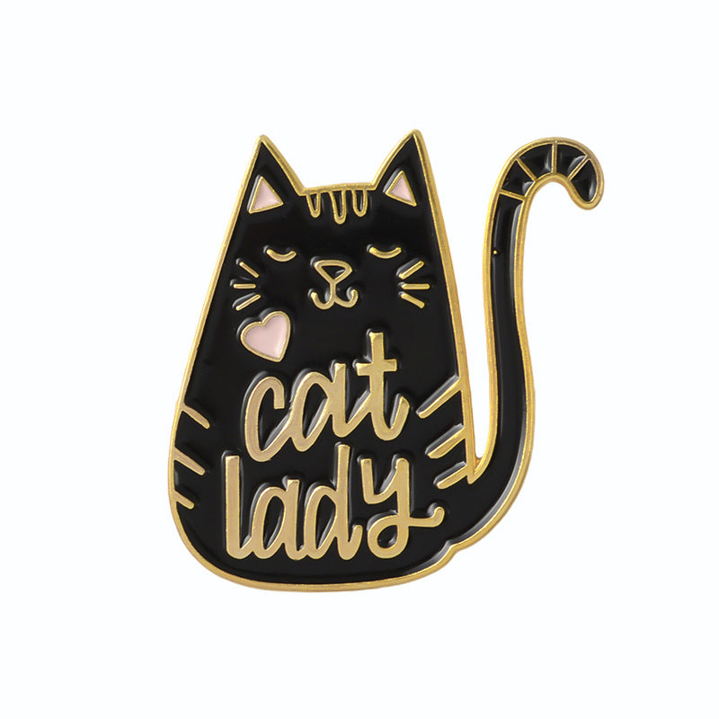 Cartoon Tier Hund Katze Brosche