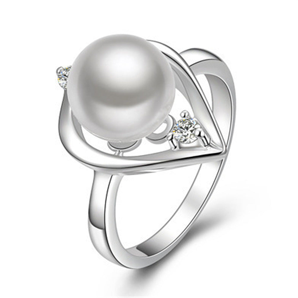 Mode Dame Wassertropfen Silber Perle Schmuckset