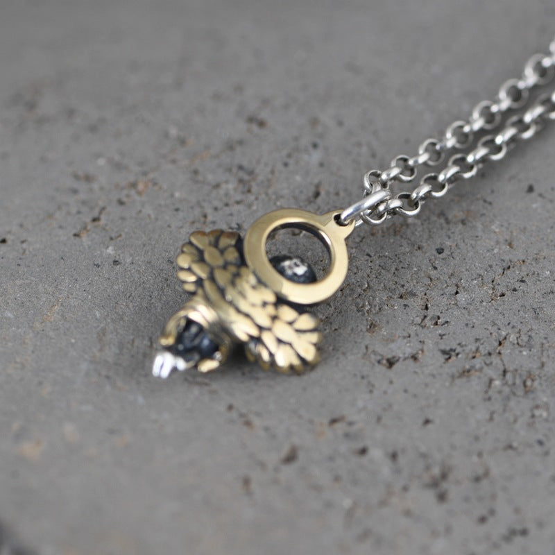 Fashion S925 Silver Vintage Silver Angel Pendant