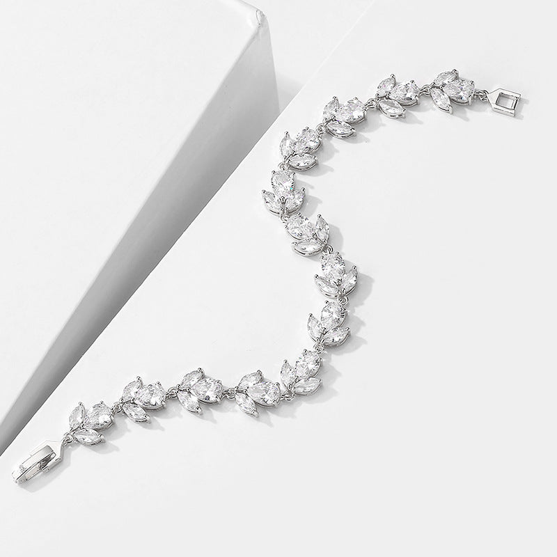 Neues Nischendesign Wassertropfen Pferdeauge Zirkon Armband
