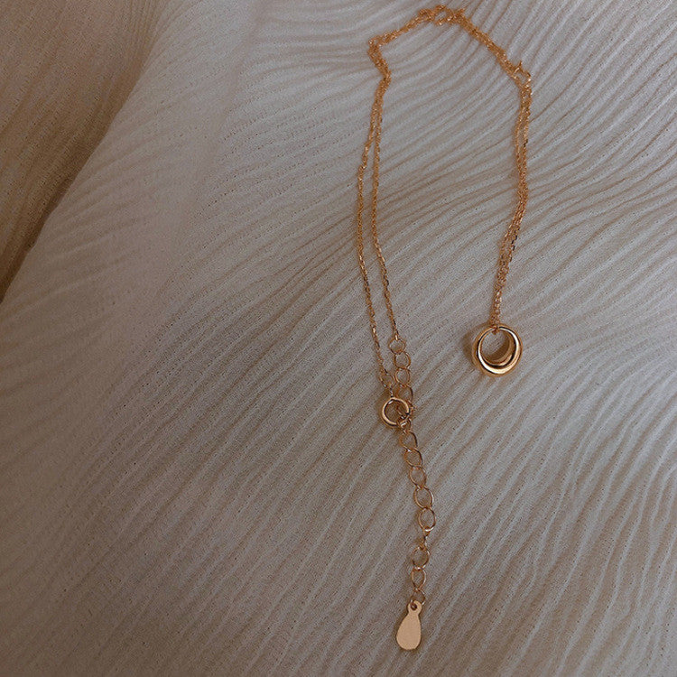 Geometric Circle Necklace Women