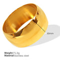 Metal Glossy Surface Simple Bracelet Wide Face