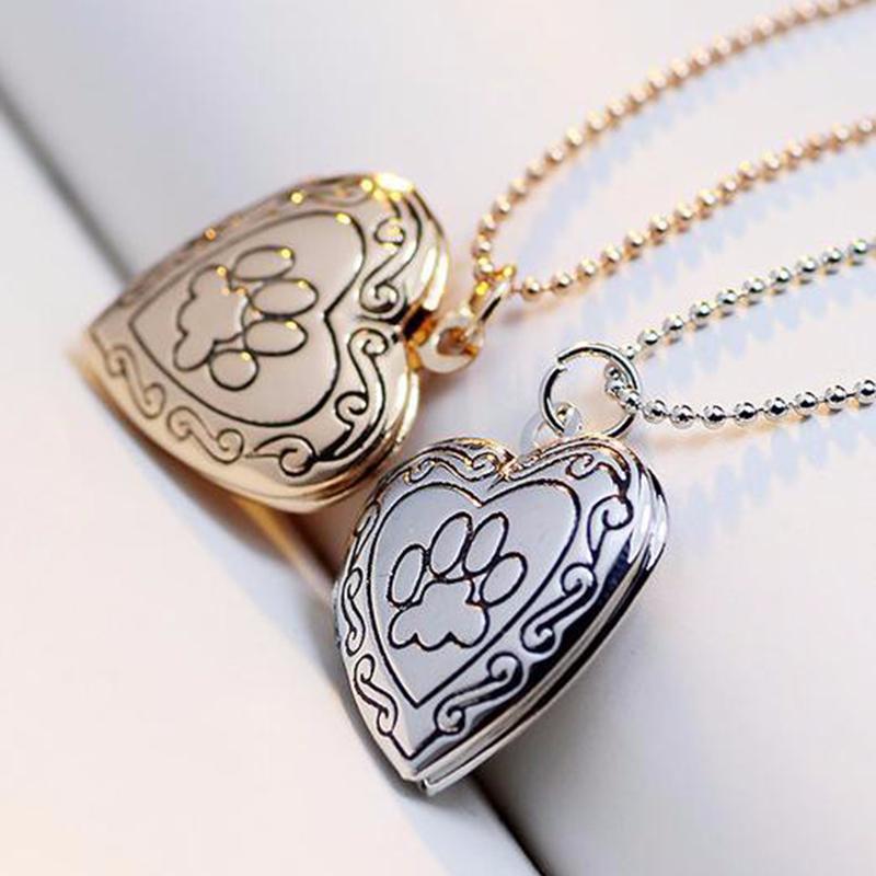 Medaillon-Halskette „Memory Footprint“, wunderschönes Geschenk für Hundeliebhaber