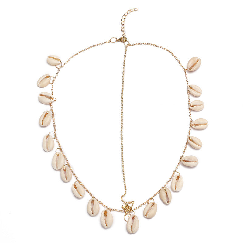 Joyas étnicas bohemias, diadema de conchas, accesorio para el pelo de cadena de conchas