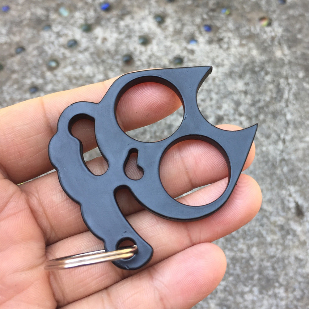 Neue Kätzchen-Outdoor-Verteidigungsschlüssel, Metall-Doppelfinger-Befestiger, Outdoor-Verteidigungs-Fensterbruch-Geschenk