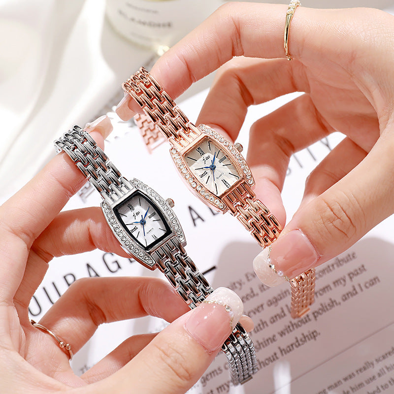 Damen Eimerförmige Quadratische Modeuhr Modeschmuck