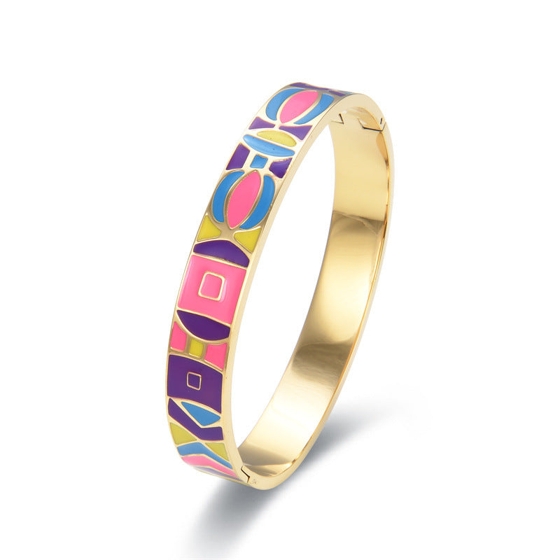Armband aus Edelstahl und Emaille