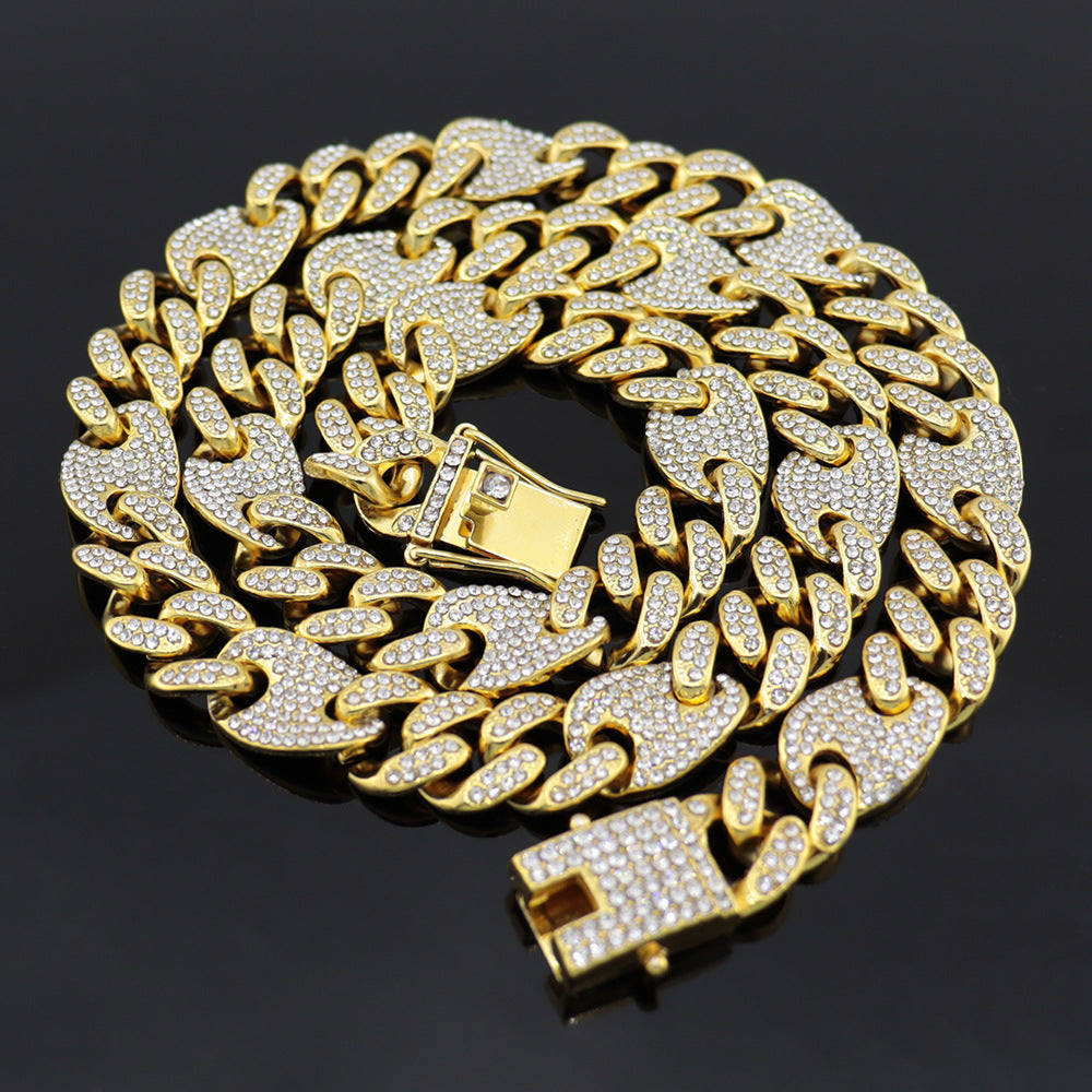 Monogram-Diamantanhänger-Halskette