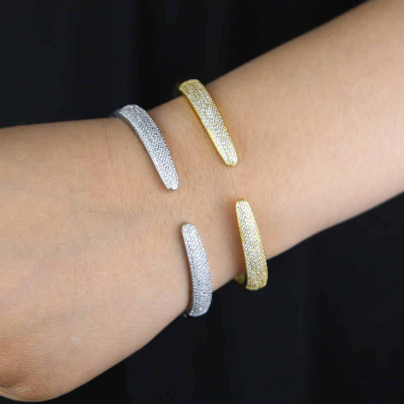 Eingelegter Zirkon im europäischen und amerikanischen Hip-Hop-Stil-Armband