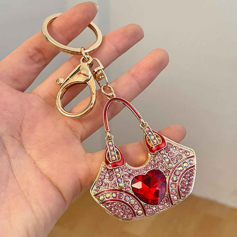 Llavero De Coche De Cristal De Diamante Exquisito De Moda