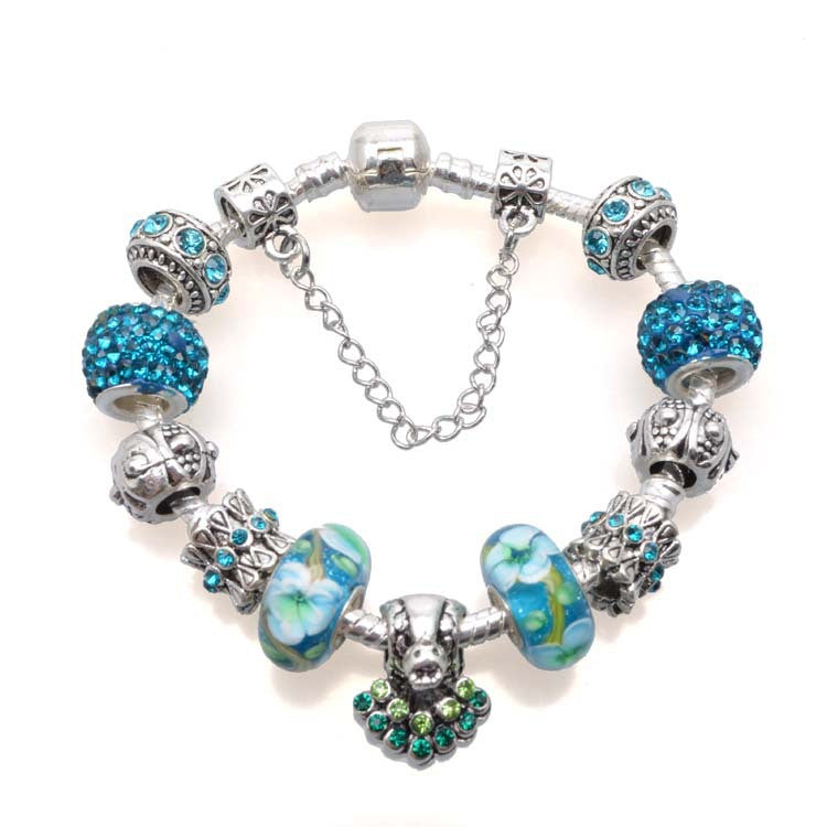 Exquisites Damenarmband Herz Krone Perlen Schmuck