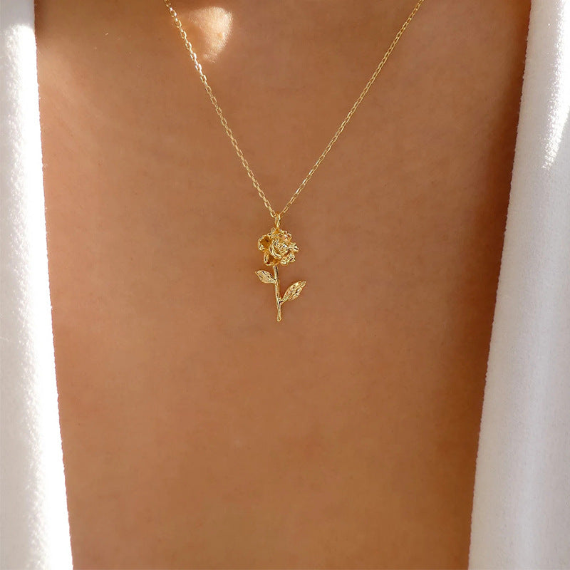 Mode-Legierungs-Blumenhalskette für Minderheitenfrauen