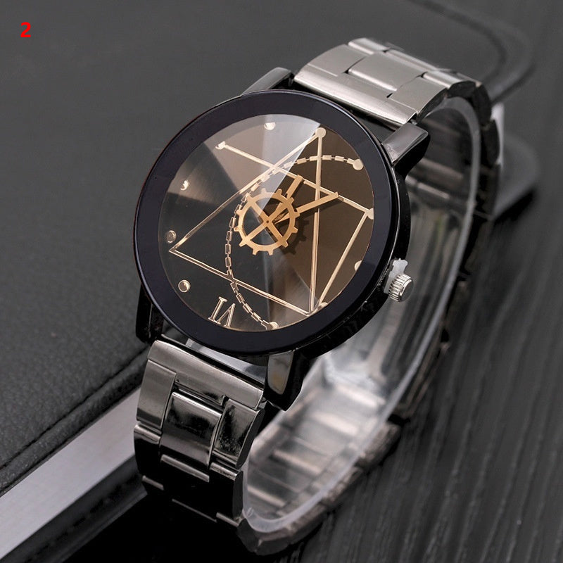 Fashion Gear Kompass Plattenspieler Stahl Uhr Herren Und Damen Paar Uhren