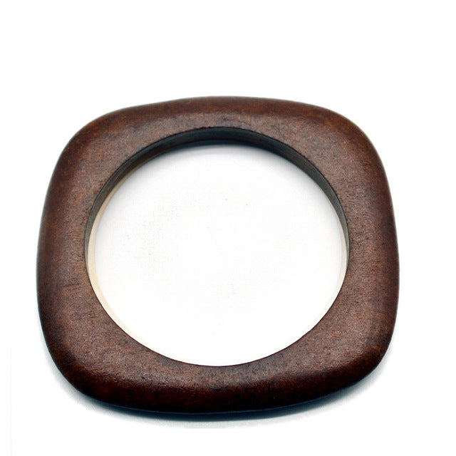 Pulsera Cuadrada de Madera Nueva Estilo Retro Artístico