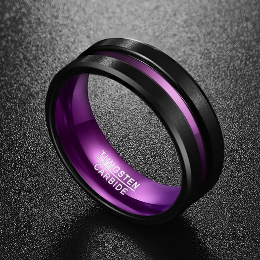 Lila Partyring Groove Ring
