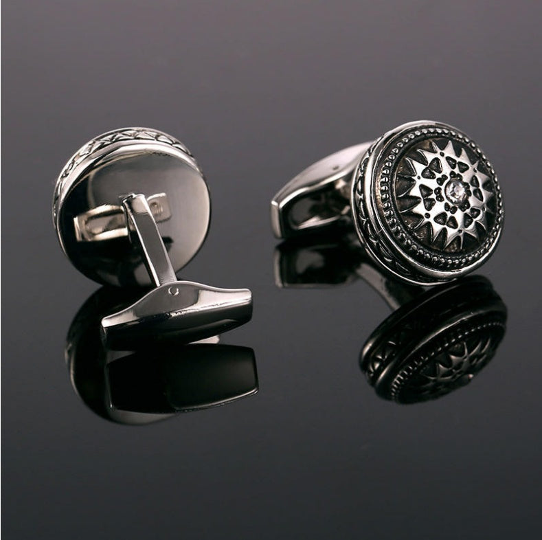 Gemelos de diamantes franceses para trajes de negocios