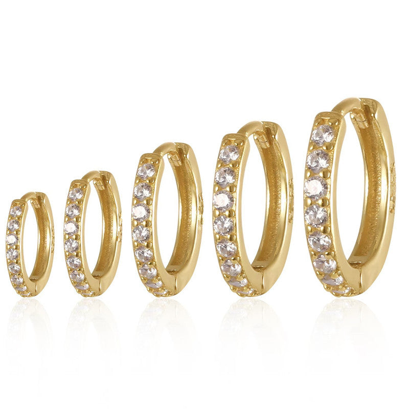 Light-luxury Zircon Hoop Earrings For Women