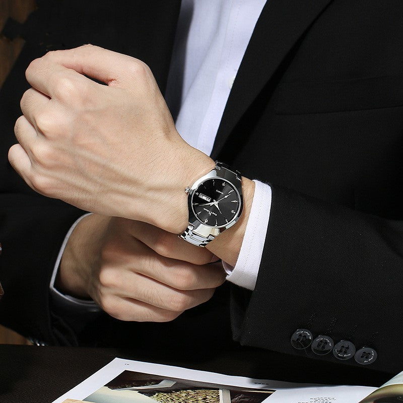 Reloj luminoso para pareja, reloj de cuarzo con calendario