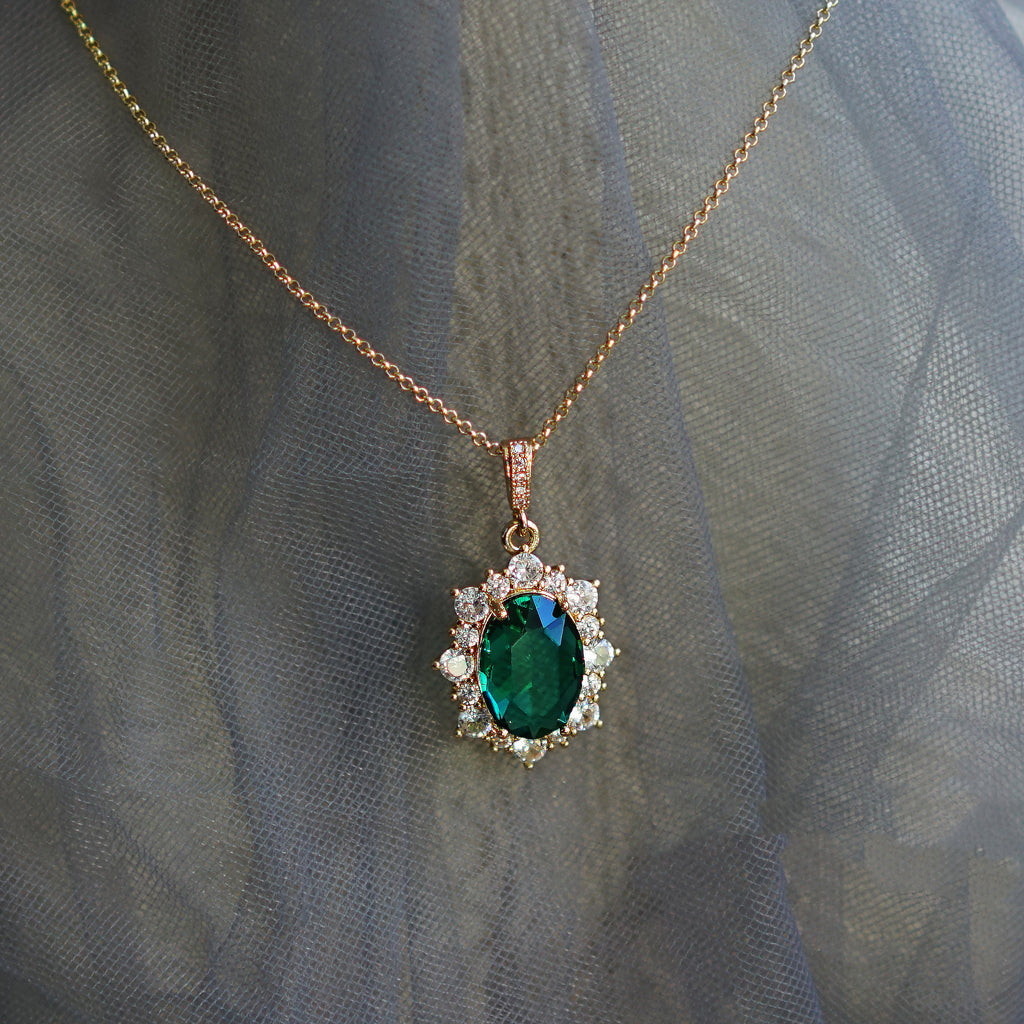 Original Design Nischen-Luxus Kristall Prinzessin Retro Schlüsselbein-Halskette