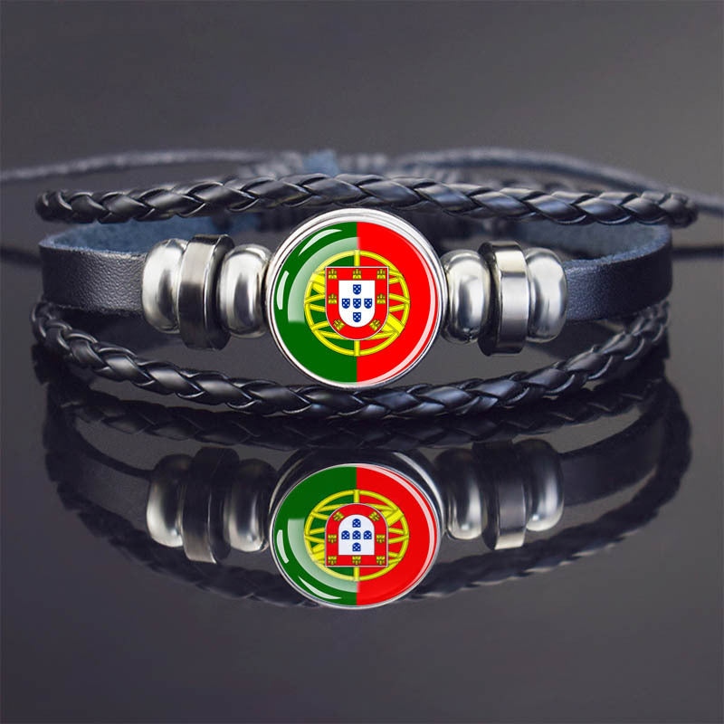 World Flag Bracelet Woven Twisted