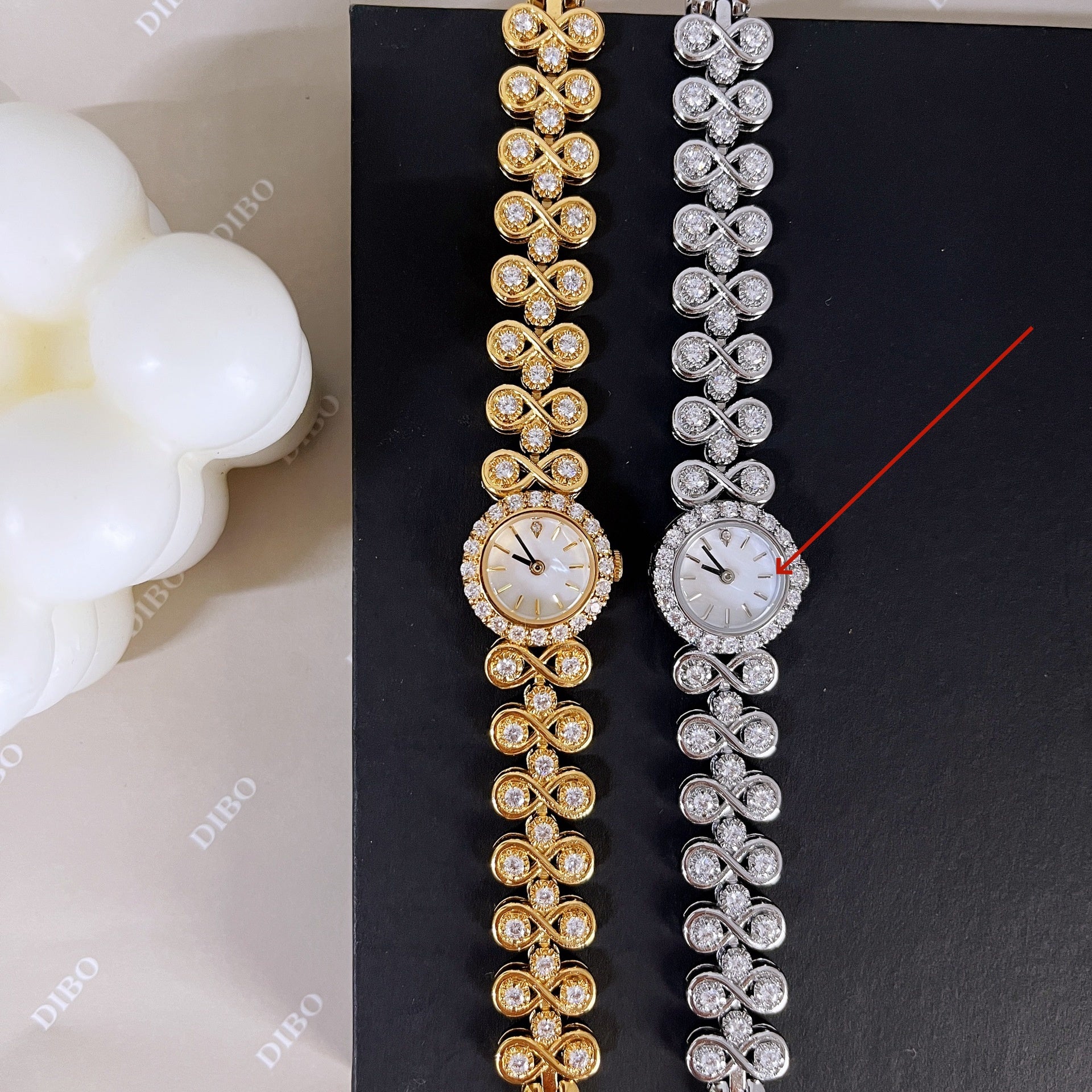 Joyas Antiguo Lujo Diamante Cuarzo Reloj de Mujer