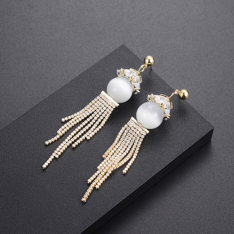 Pendientes de mujer con diseño de mariposa y ópalo