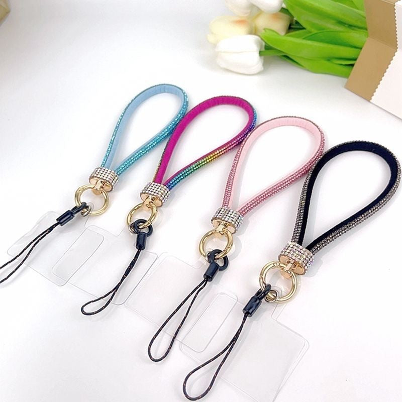 Cordón para teléfono móvil, cadena de muñeca, cordón de lujo con diamantes de imitación, cuerda anticaída