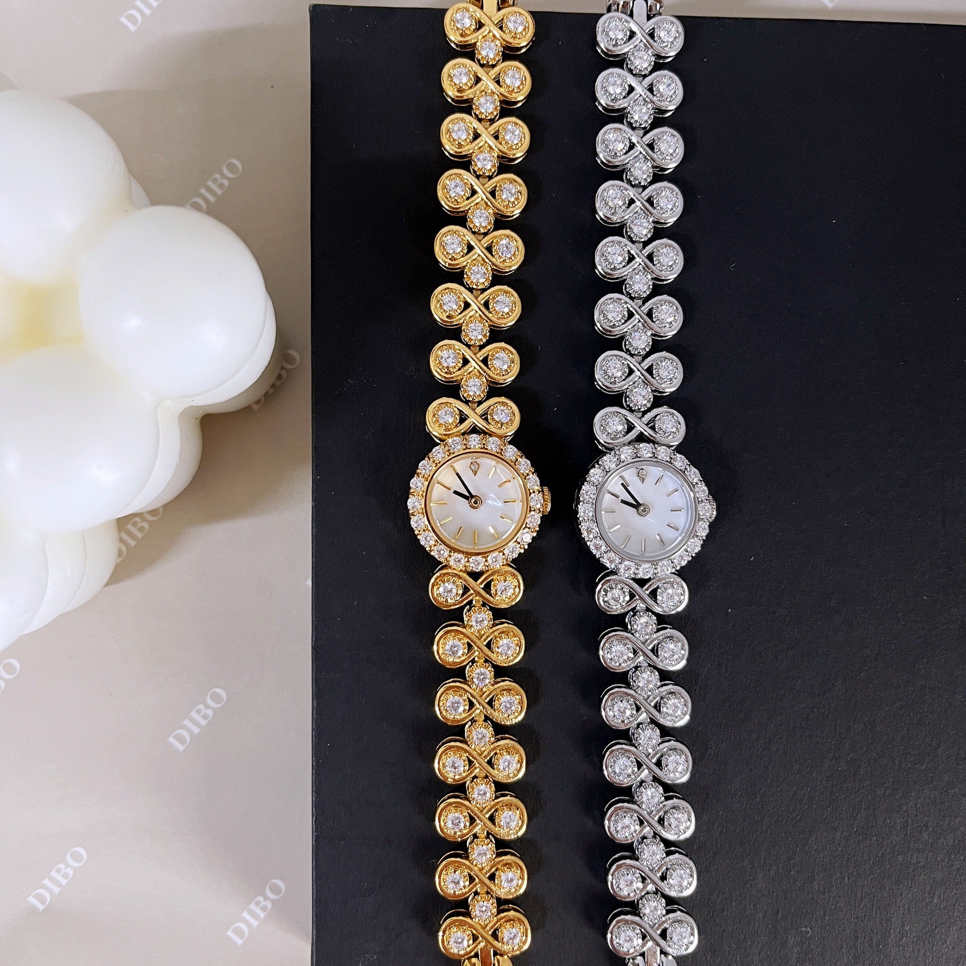 Joyas Antiguo Lujo Diamante Cuarzo Reloj de Mujer