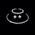 Mode Halskette Ohrringe Armband Set