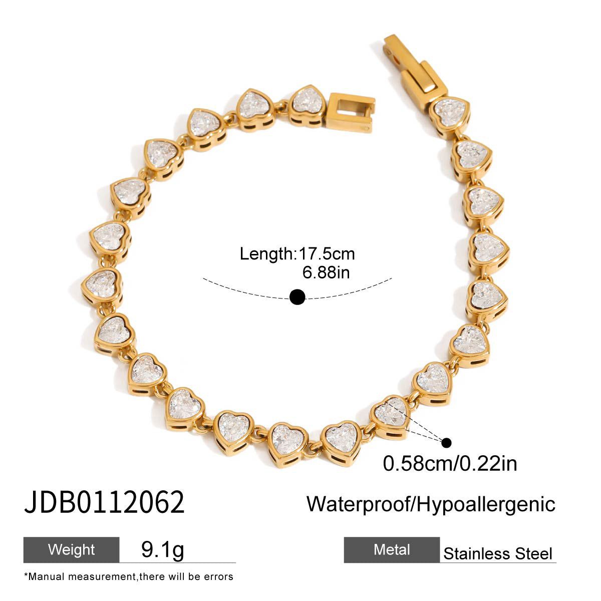 Stainless Steel Zircon Bracelet With A Light-luxury, High-end Feel