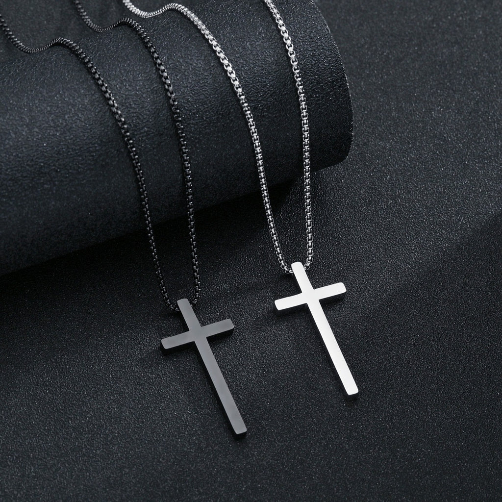 Einfache Mode Kreuz Anhänger Halskette