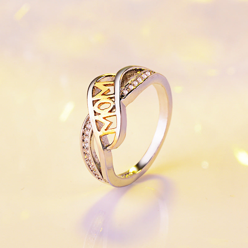 Platin 18K vergoldete Mama Damenringe