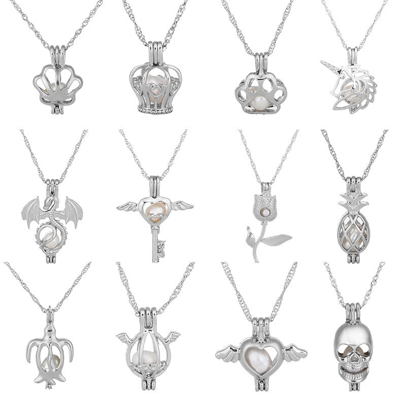 Fabricante al por mayor de collares de perlas de ostras huecas creativas, accesorios de cadena de clavícula de perlas de agua dulce naturales.