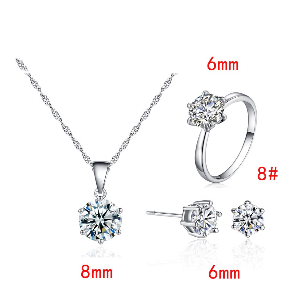 Ohrringe, Halsketten, Ringe, 3-teiliges Set