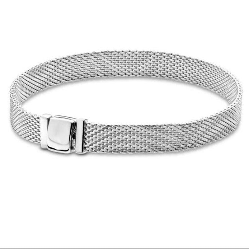 White Copper Silver Plated Bracelet Diy Ornament Accessories Square Buckle