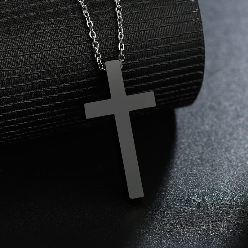 Halskette mit Kreuz aus Edelstahl