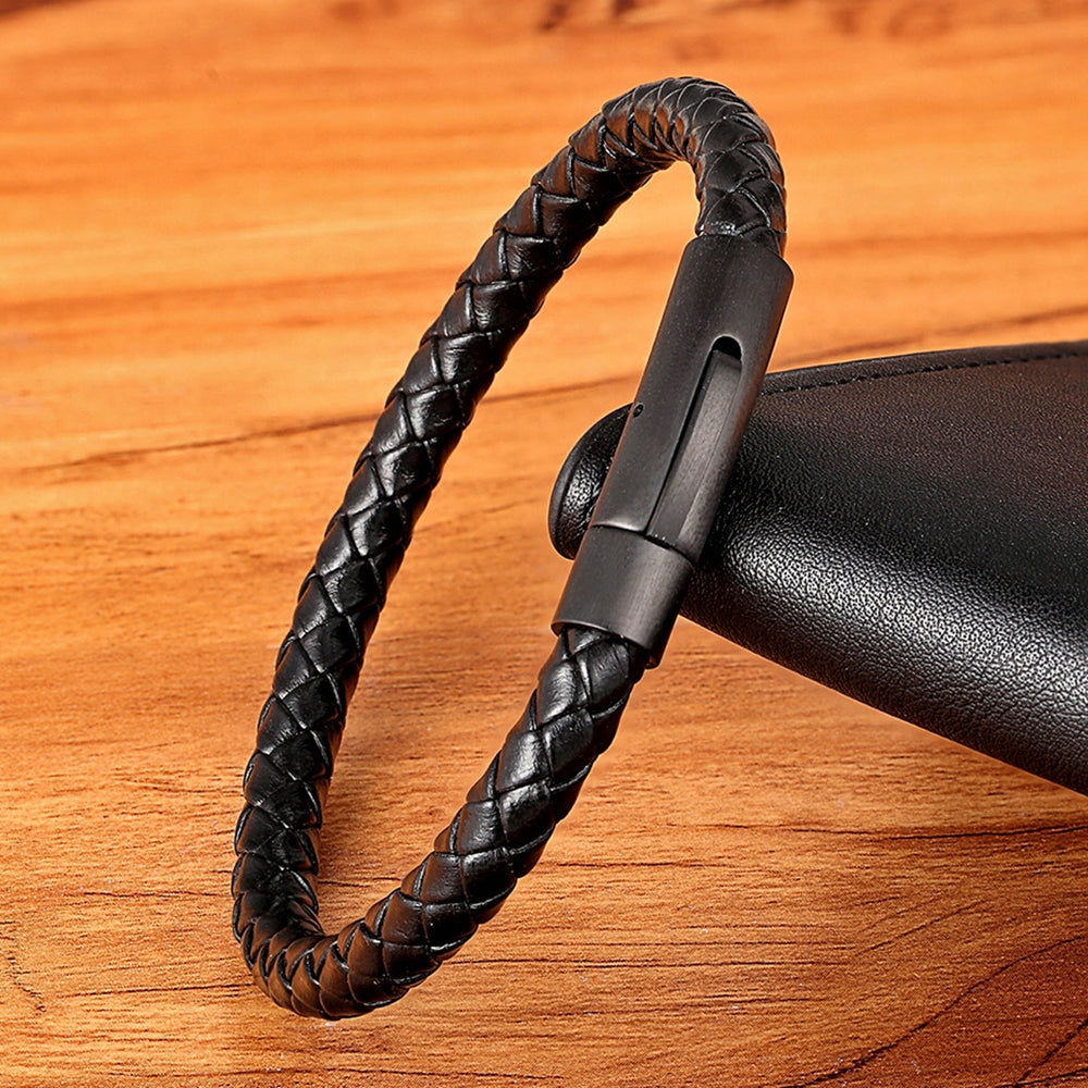 Hombres para mujeres Pulseras de acero inoxidable negro Joyas Regalos