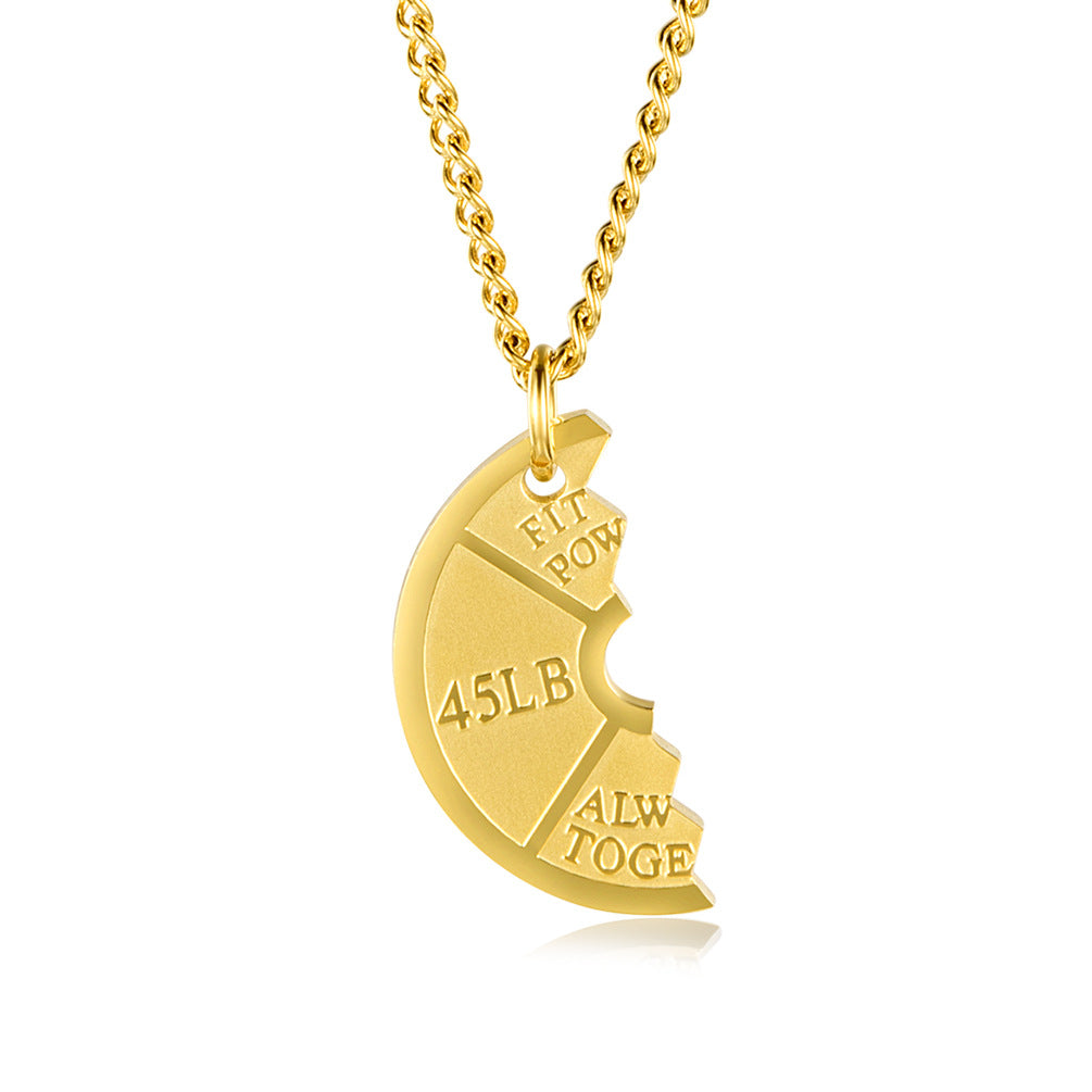 Dumbbell piece couple pendant