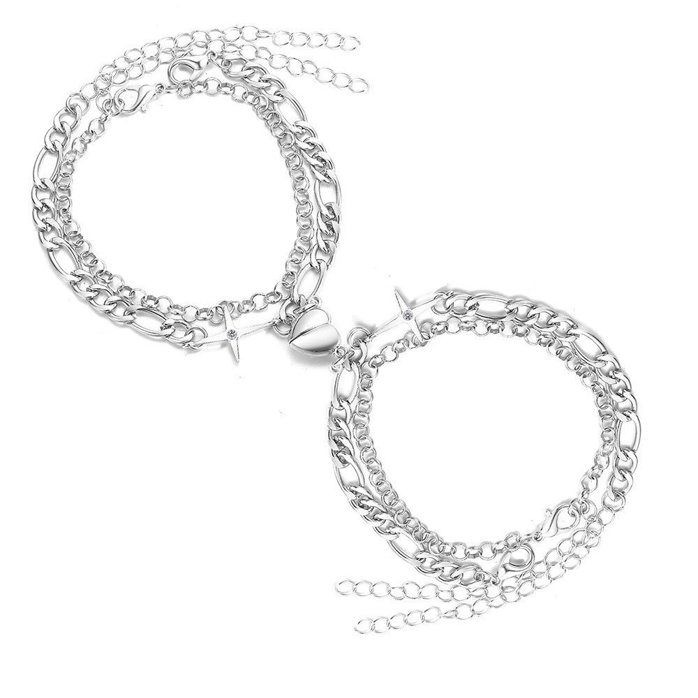 Modeschmuck Magnet Liebe Saugnapf Armband Paar Valentinstagsgeschenk